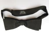 Akco slimline bow tie black rayon ready tied mens vintage 1960s evening wear